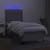 Produktbild 4 för Ramsäng med madrass & LED ljusgrå 100x200 cm tyg