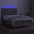 Produktbild 4 för Ramsäng med madrass & LED ljusgrå 140x190 cm tyg