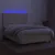 Produktbild 4 för Ramsäng med madrass & LED gräddvit 140x190 cm tyg