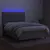Produktbild 4 för Ramsäng med madrass & LED ljusgrå 140x200 cm tyg