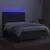Produktbild 4 för Ramsäng med madrass & LED mörkgrå 140x200 cm tyg