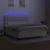 Produktbild 4 för Ramsäng med madrass & LED gräddvit 160x200 cm tyg