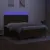 Produktbild 4 för Ramsäng med madrass & LED mörkbrun 180x200 cm tyg