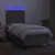 Produktbild 4 för Ramsäng med madrass & LED taupe 80x200 cm tyg