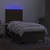 Produktbild 4 för Ramsäng med madrass & LED mörkbrun 90x190 cm tyg