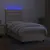 Produktbild 4 för Ramsäng med madrass & LED gräddvit 90x190 cm tyg