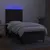 Produktbild 4 för Ramsäng med madrass & LED svart 90x200 cm tyg