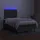 Ramsäng med madrass & LED mörkgrå 120x200 cm tyg