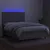 Produktbild 4 för Ramsäng med madrass & LED ljusgrå 140x190 cm tyg