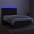 Produktbild 4 för Ramsäng med madrass & LED svart 140x190 cm tyg
