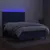 Produktbild 4 för Ramsäng med madrass & LED blå 140x190 cm tyg