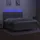 Ramsäng med madrass & LED ljusgrå 160x200 cm tyg