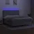 Produktbild 4 för Ramsäng med madrass & LED ljusgrå 180x200 cm tyg
