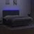 Produktbild 4 för Ramsäng med madrass & LED mörkgrå 180x200 cm tyg