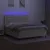 Produktbild 4 för Ramsäng med madrass & LED gräddvit 180x200 cm tyg