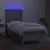 Produktbild 4 för Ramsäng med madrass & LED ljusgrå 90x190 cm tyg