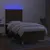 Produktbild 4 för Ramsäng med madrass & LED mörkbrun 90x190 cm tyg