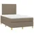 Produktbild 3 för Ramsäng med madrass & LED taupe 120x200 cm tyg
