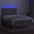 Produktbild 4 för Ramsäng med madrass & LED ljusgrå 140x190 cm tyg