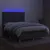 Produktbild 4 för Ramsäng med madrass & LED mörkgrå 140x190 cm tyg