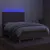Produktbild 4 för Ramsäng med madrass & LED taupe 140x190 cm tyg