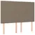 Produktbild 7 för Ramsäng med madrass & LED taupe 140x190 cm tyg