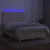 Produktbild 4 för Ramsäng med madrass & LED gräddvit 140x190 cm tyg