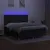 Produktbild 4 för Ramsäng med madrass & LED svart 160x200 cm tyg