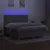 Produktbild 4 för Ramsäng med madrass & LED taupe 160x200 cm tyg