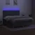 Produktbild 4 för Ramsäng med madrass & LED mörkgrå 180x200 cm tyg