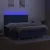 Produktbild 4 för Ramsäng med madrass & LED blå 180x200 cm tyg