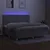 Produktbild 4 för Ramsäng med madrass & LED ljusgrå 200x200 cm tyg