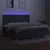 Produktbild 4 för Ramsäng med madrass & LED mörkgrå 200x200 cm tyg