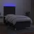 Produktbild 4 för Ramsäng med madrass & LED svart 90x190 cm tyg