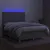 Produktbild 4 för Ramsäng med madrass & LED ljusgrå 140x190 cm tyg