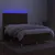 Produktbild 4 för Ramsäng med madrass & LED mörkbrun 140x190 cm tyg