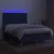 Produktbild 4 för Ramsäng med madrass & LED blå 140x190 cm tyg