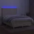 Produktbild 4 för Ramsäng med madrass & LED gräddvit 140x200 cm tyg
