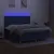 Produktbild 4 för Ramsäng med madrass & LED blå 160x200 cm tyg