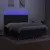 Produktbild 4 för Ramsäng med madrass & LED svart 180x200 cm tyg