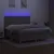 Produktbild 4 för Ramsäng med madrass & LED taupe 180x200 cm tyg