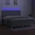 Produktbild 4 för Ramsäng med madrass & LED ljusgrå 200x200 cm tyg