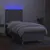 Produktbild 4 för Ramsäng med madrass & LED ljusgrå 90x190 cm tyg