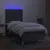 Produktbild 4 för Ramsäng med madrass & LED mörkgrå 90x190 cm tyg