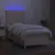 Produktbild 4 för Ramsäng med madrass & LED gräddvit 90x190 cm tyg