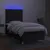 Produktbild 4 för Ramsäng med madrass & LED svart 90x200 cm tyg