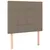 Produktbild 7 för Ramsäng med madrass & LED taupe 90x200 cm tyg