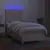 Produktbild 4 för Ramsäng med madrass & LED gräddvit 100x200 cm tyg