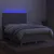 Produktbild 4 för Ramsäng med madrass & LED ljusgrå 140x190 cm tyg