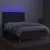 Produktbild 4 för Ramsäng med madrass & LED mörkgrå 140x190 cm tyg